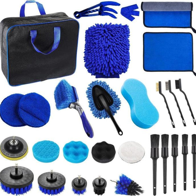29-Piece set Ultimate Car Detailing Kit - Drill Brush & Polishing Pad Set for Car Interior, Wheels, and Exterior Cleaning.