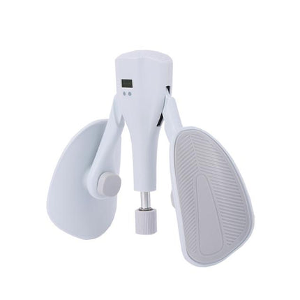 Grey Smart Kegel & Thigh Trainer with Digital Counter | Adjustable Resistance Pelvic Floor Strengthener for Home Workouts.