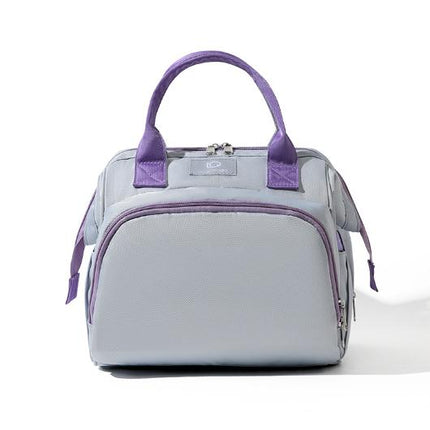 Grayish purple Versatile 3-in-1 Nappy Bag | Convertible Backpack, Tote & Crossbody with Insulated Pockets.