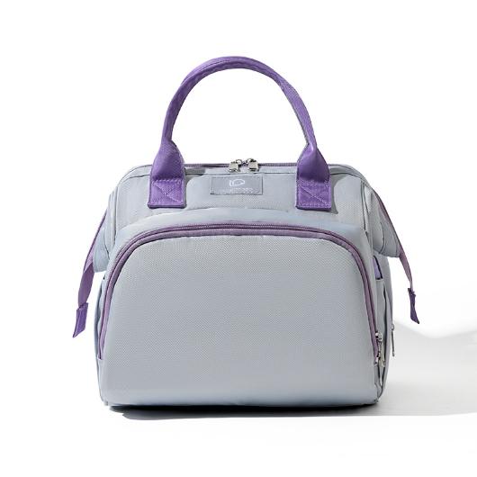 Grayish purple Versatile 3-in-1 Nappy Bag | Convertible Backpack, Tote & Crossbody with Insulated Pockets.