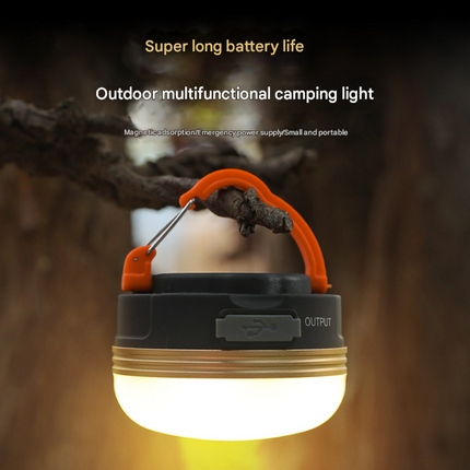 Compact Rechargeable LED Camping Lantern | 300 Lumen, 3 Modes, Magnetic Base & Power Bank Function.