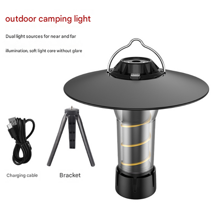 Vintage Lighthouse LED Camping Lantern | 5-Mode Rechargeable Light with Tripod.