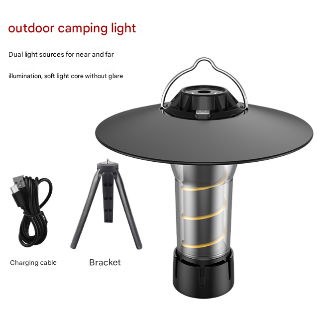 Vintage Lighthouse LED Camping Lantern | 5-Mode Rechargeable Light with Tripod.