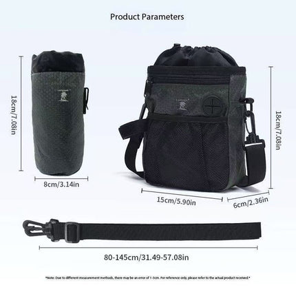 Multi-Functional Dog Training Pouch - Hands-Free Treat & Kibble Bag with Poop Bag Dispenser.
