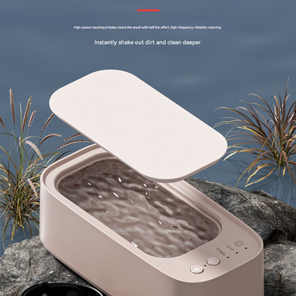 Green Portable Ultrasonic Cleaner - 45kHz Professional High-Frequency Cleaning Machine for Jewellery, Glasses, Watches, and Makeup Brushes.