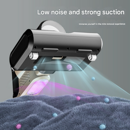 Khaki High-Power Wireless UV Sterilization Mite Removal Vacuum Cleaner - Powerful Suction and Deep Cleaning for Home Use.