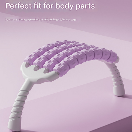 Purple Four-Row Bendable Massage Roller - Muscle Relaxation and Sensory Integration Training for Children.