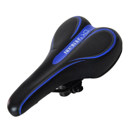 Black and blue Mountain Bike Saddle - Comfortable and Durable Bicycle Seat for MTB and Road Bikes.