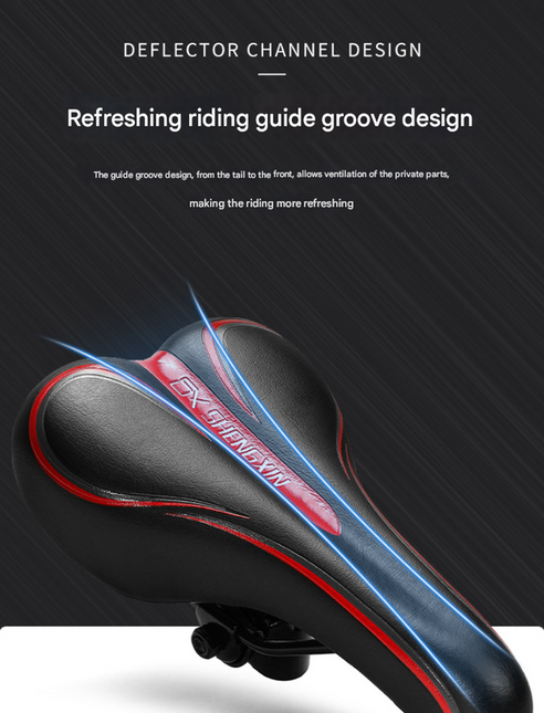 Black Mountain Bike Saddle - Comfortable and Durable Bicycle Seat for MTB and Road Bikes.