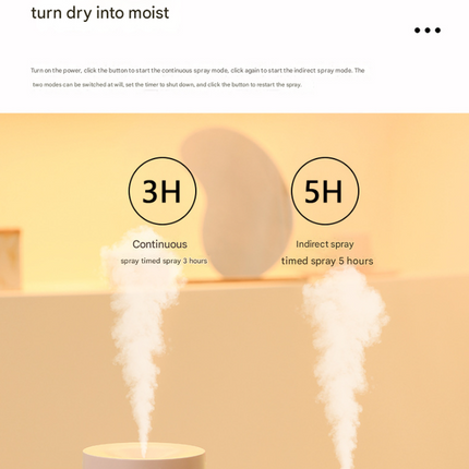2-Piece Grey Mini Desktop Humidifier - Portable Mist Maker for Home and Car Use.