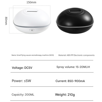Wood grain Mini USB Aromatherapy Diffuser with Flame Projection - Portable Humidifier for Home and Car Use.