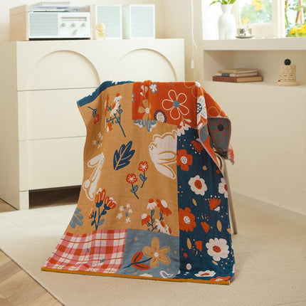 Rural breeze 40S Pure Cotton Gauze Bath Towel - Extra Large, Thick, Soft, and Highly Absorbent for Adults.
