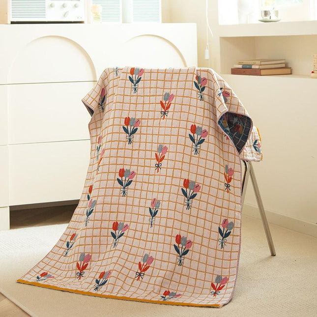 The Story of Broken Flowers 40S Pure Cotton Gauze Bath Towel - Extra Large, Thick, Soft, and Highly Absorbent for Adults.