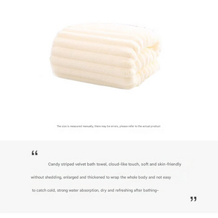 Pink Plush Ribbed Coral Fleece 3-Piece Towel Set - Ultra Soft & Absorbent Bath, Hand Towel and Hair Wrap.