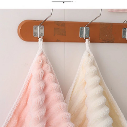Pink Plush Ribbed Coral Fleece 3-Piece Towel Set - Ultra Soft & Absorbent Bath, Hand Towel and Hair Wrap.