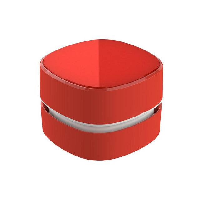 Red Rechargeable Cordless Mini Desktop Vacuum - Portable Handheld Cleaner for Desk, Keyboard, Crumb & Dust.