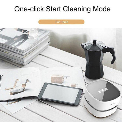 Red Rechargeable Cordless Mini Desktop Vacuum - Portable Handheld Cleaner for Desk, Keyboard, Crumb & Dust.