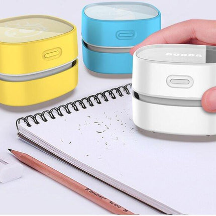 Green Rechargeable Cordless Mini Desktop Vacuum - Portable Handheld Cleaner for Desk, Keyboard, Crumb & Dust.