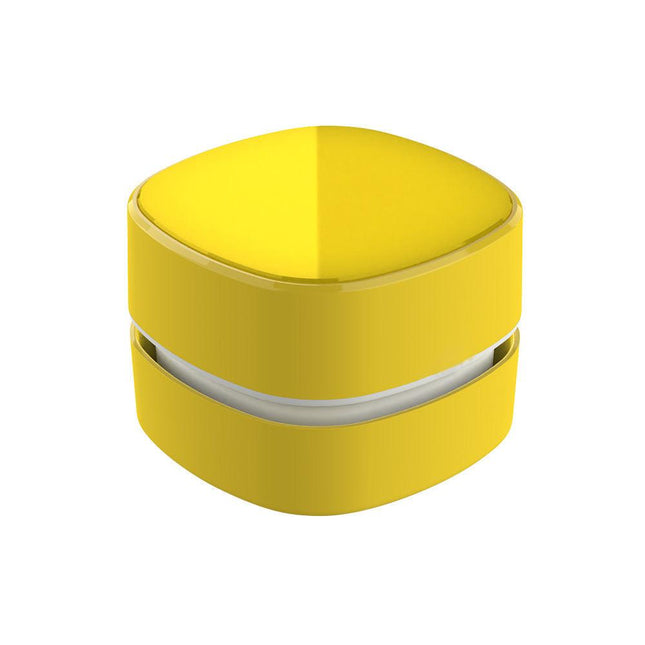 Yellow Rechargeable Cordless Mini Desktop Vacuum - Portable Handheld Cleaner for Desk, Keyboard, Crumb & Dust.