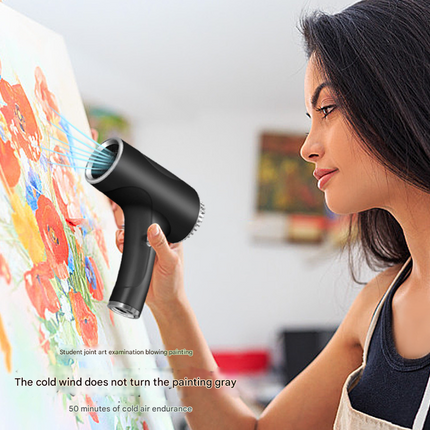 Pink Ultra-Lightweight Ionic Cordless Hair Dryer, USB Rechargeable Portable Blow Dryer with Cool Air for Travel & Home.