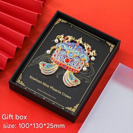 Imperial Chinese Phoenix Crown 3D Metal Fridge Magnet - Mystery Blind Box Collectible Gift.