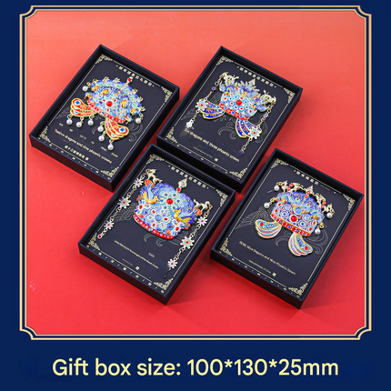 Imperial Chinese Phoenix Crown 3D Metal Fridge Magnet - Mystery Blind Box Collectible Gift.