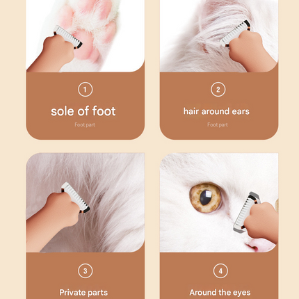 Black Precision Pet Paw Trimmer - Waterproof & Rechargeable Grooming Clipper for Dog & Cat Paws, Eyes, and Ears.