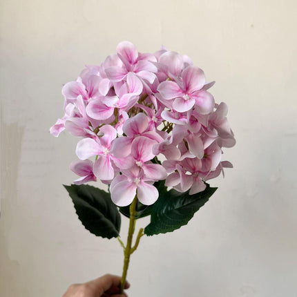 5-Piece Pink Premium Lifelike Hydrangea Artificial Flowers- 60cm Long Stem Faux Floral Bouquet for Home, Wedding & Vase Decor.