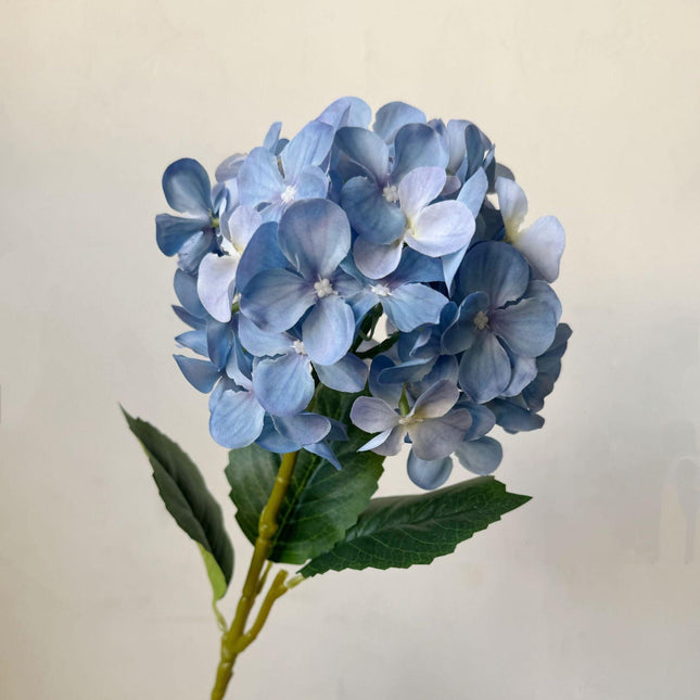 5-Piece Dark Blue Premium Lifelike Hydrangea Artificial Flowers- 60cm Long Stem Faux Floral Bouquet for Home, Wedding & Vase Decor.