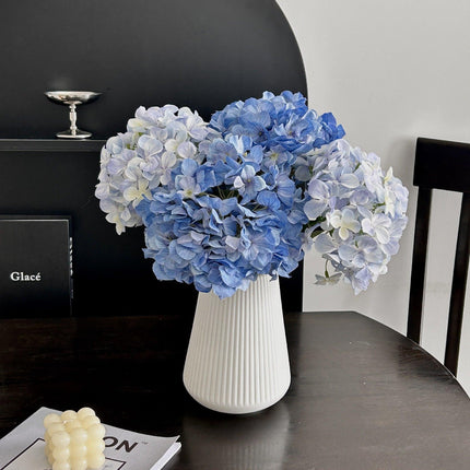 5-Piece Purple Premium Lifelike Hydrangea Artificial Flowers- 60cm Long Stem Faux Floral Bouquet for Home, Wedding & Vase Decor.