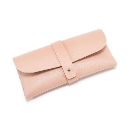 3-Pieces Pink Chic & Sleek PU Leather Soft Eyeglass Case - Protective Pouch for Sunglasses & Reading Glasses.