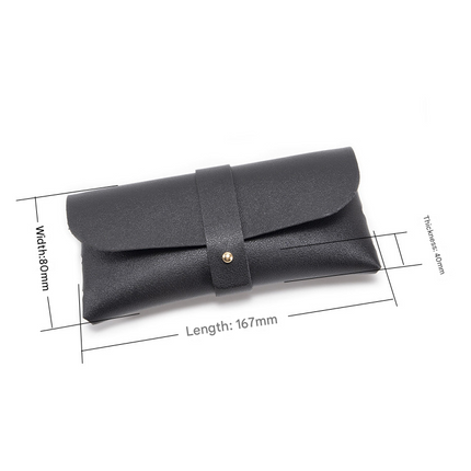 3-Pieces Sky blue Chic & Sleek PU Leather Soft Eyeglass Case - Protective Pouch for Sunglasses & Reading Glasses.