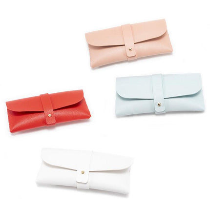 3-Pieces brown Chic & Sleek PU Leather Soft Eyeglass Case - Protective Pouch for Sunglasses & Reading Glasses.