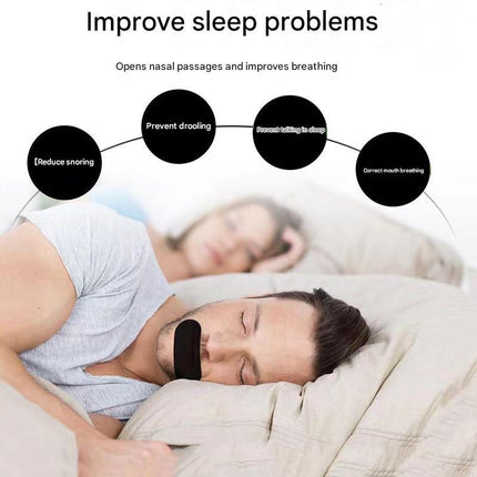 2-piece Premium Sleep Stop Snoring Strips - 30 pieces of breathable, skin-friendly tape for snoring relief, correcting mouth breathing and improving sleep.