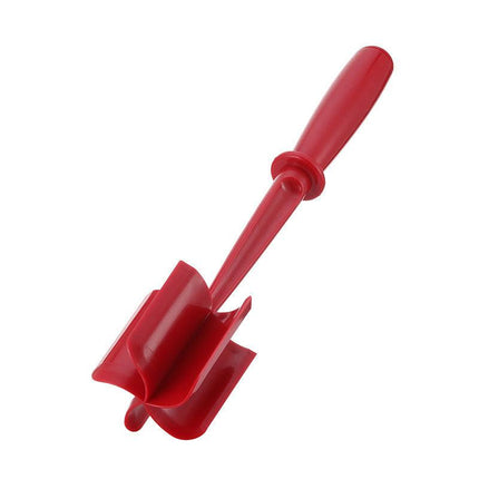 3-pieces Red Premium Heat Resistant Meat Chopper - Ground Meat Masher Utensil for Hamburger & Non-Stick Pans.