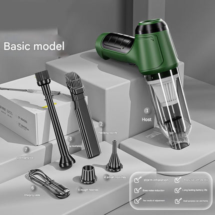 Grass green Multi-Functional Cordless Handheld Vacuum Cleaner - Powerful Blower & Inflator for Car and Home.