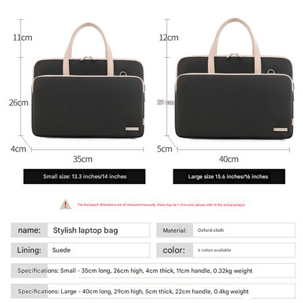Beige Chic Padded Laptop Bag for 15.6-Inch Notebooks - Versatile Shoulder Briefcase with Trolley Strap.