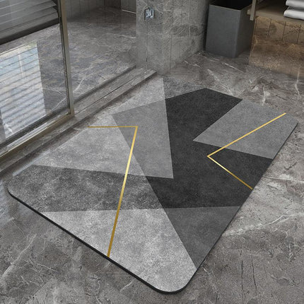 Golden and luxurious years Modern Absorbent Diatomaceous Earth Bath Mat - Quick Dry, Non-Slip, Soft Bathroom Floor Mat.