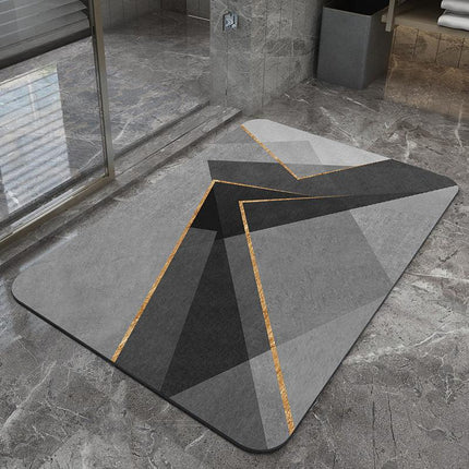 Memory Monologue Modern Absorbent Diatomaceous Earth Bath Mat - Quick Dry, Non-Slip, Soft Bathroom Floor Mat.