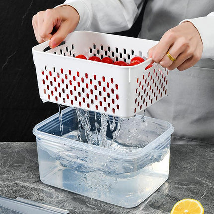 Grey Food-Grade Refrigerator Storage Container Set – Ventilated, Leak-Proof & Microwave-Safe Produce Keeper for Fruits, Vegetables & Meat (3-Piece Set).