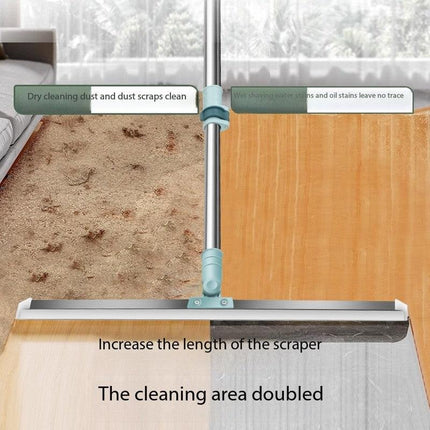 2 PCS Multi-Surface Silicone Squeegee Broom - Extendable & 180 degree Rotatable for Wet/Dry Cleaning(35cm).