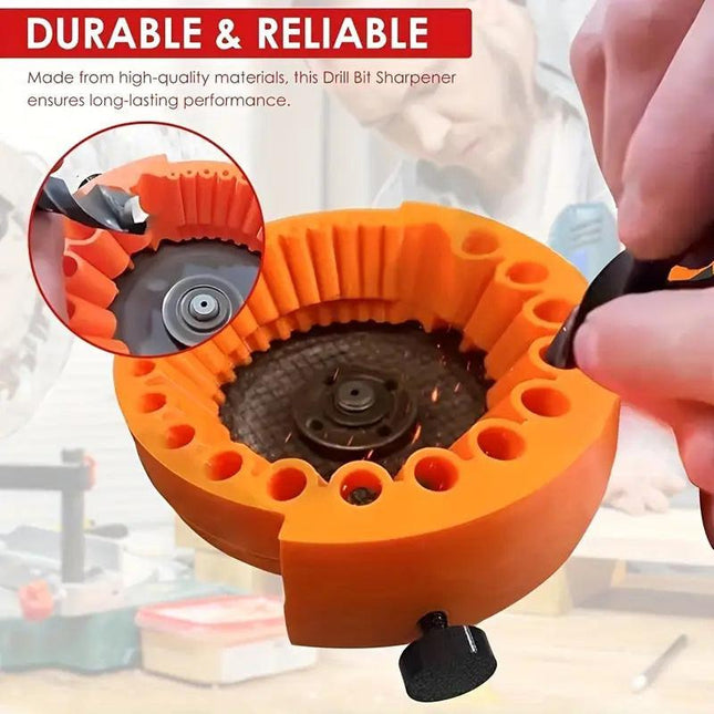 2 PCS Orange Universal Drill Bit Sharpener Attachment - Revive Dull Bits with Your Angle Grinder.