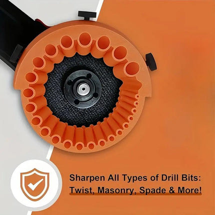 2 PCS Orange Universal Drill Bit Sharpener Attachment - Revive Dull Bits with Your Angle Grinder.