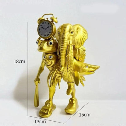 Eight-piece set Whimsical Creature & Monster Figurine Collection - Set of Bizarre PVC Mini Toys for Desk Decor.