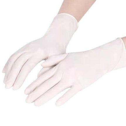 100 Pairs White Premium Disposable Nitrile Gloves - Powder-Free & Extra Durable for Multi-Purpose Use(M).