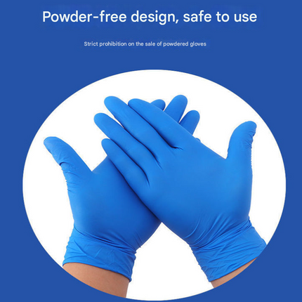 100 Pairs White Premium Disposable Nitrile Gloves - Powder-Free & Extra Durable for Multi-Purpose Use(M).