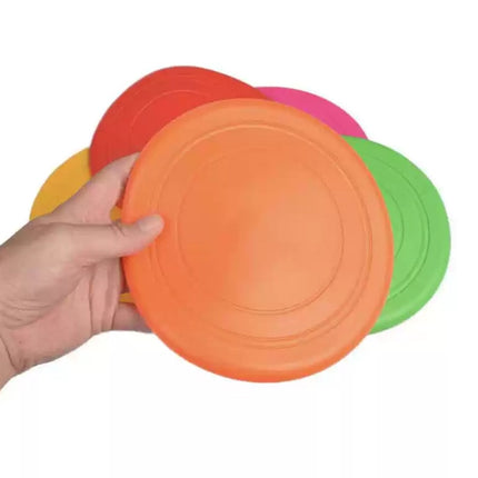 Seven-piece coloured set Soft Flying Disc Dog Toy - Durable & Gentle Rubber Frisbee for Interactive Fetch and Training.