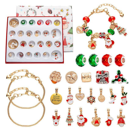 24-Day DIY Christmas Advent Calendar Jewelry Kit(RC469-1).