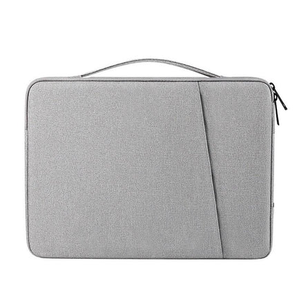 Grey 360° Protective Laptop & Tablet Sleeve with Accessory Organizer - Water-Repellent Carrying Case.