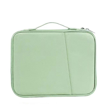 Green 360° Protective Laptop & Tablet Sleeve with Accessory Organizer - Water-Repellent Carrying Case.